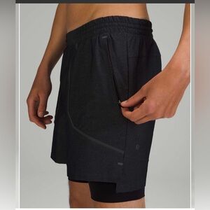 Lululemon License to Train Lined Short 7"
Black size M